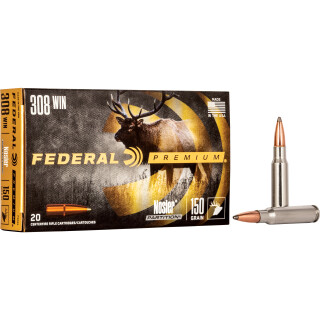 Federal Premium .308 Winchester Ammunition 20 Rounds Nosler Partition 150 Grain