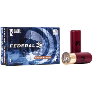 Federal Power-Shok 12 Gauge Ammunition 5 Rounds 2-3/4" 000 Buckshot