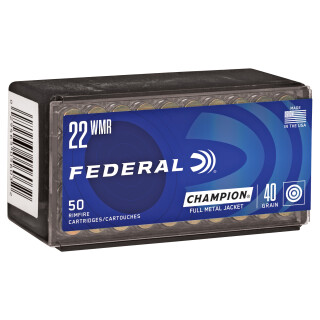 Federal Champion .22 Magnum Ammunition 50 Rounds FMJ 40 Grain