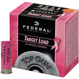 Federal Top Gun Pink 12 Gauge Shotshell 250 Rounds 2 3/4" #8 Lead 1 1/8 Ounce