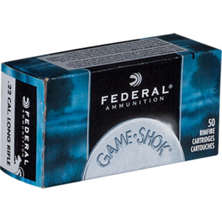 Federal Game-Shok Shotshell .22 Long Rifle Ammunition 50 Rounds #12 Shot 25 Grain