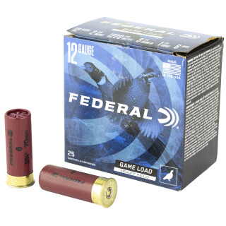 Federal 12 Gauge Shotshell Game-Shok 2 3/4" #4 Lead 1 1/4 oz. 25 Rounds
