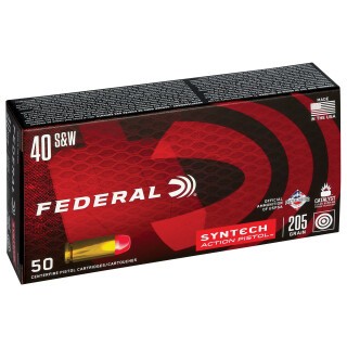 Federal Syntech Action Pistol .40 S&W Ammunition 50 Rounds TSJ 205 Grain