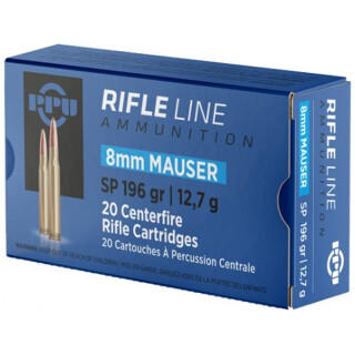 Prvi Partizan PPU 8mm Mauser Ammunition 20 Rounds SP 196 Grain