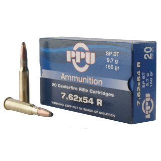 Prvi Partizan 7.62x54R Ammunition 20 Rounds SP-BT 150 Grain Brass Cased