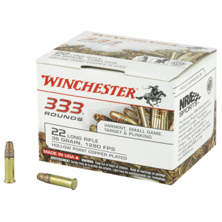 Winchester .22 Long Rifle Ammunition 333 Rounds CPHP 36 Grain