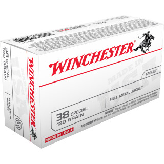 Winchester USA .38 Special Ammunition 500 Rounds FMJ 130 Grain