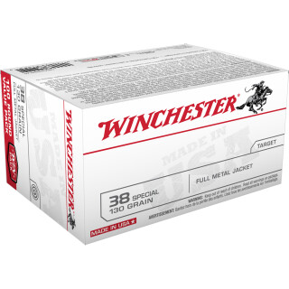 Winchester USA .38 Special Ammunition 500 Rounds FMJ 130 Grain