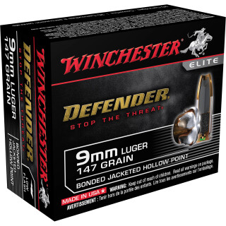 Winchester Defender 9mm Luger Ammunition 200 Rounds Bonded JHP 147 Grain