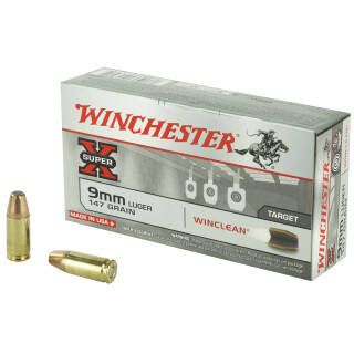 Winchester Winclean 9mm Luger Ammunition 500 Rounds BEB 147 Grains