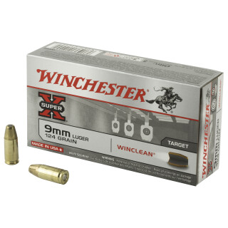 Winchester Winclean 9mm Luger Ammunition 500 Rounds, BEB, 124 Grains