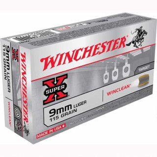 Winchester Winclean 9mm Luger Ammunition 500 Rounds, BEB, 115 Grains
