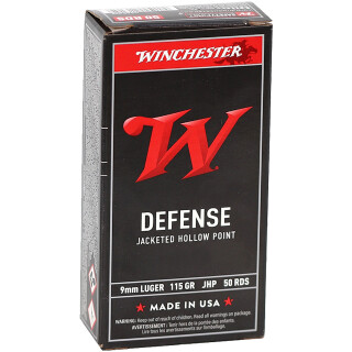 Winchester USA 9mm Luger Ammunition 50 Rounds JHP 115 Grain