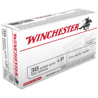 Winchester USA .38 Super +P Ammunition 500 Rounds FMJ 130 Grain