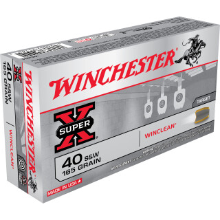 Winchester Super-X .40 S&W Ammunition 500 Rounds WinClean BEB 165 Grain