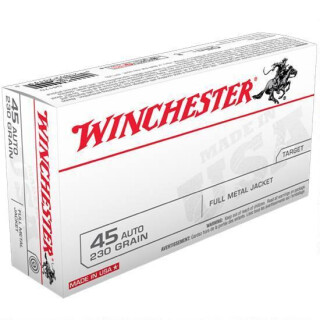 Winchester USA .45 ACP Ammunition 500 Rounds FMJ 230 Grain