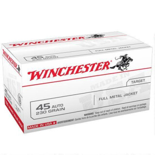 Winchester USA .45 ACP Ammunition 500 Rounds FMJ 230 Grain