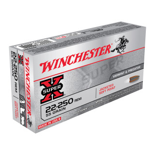 Winchester Super-X .22-250 Remington Ammunition 20 Rounds JSP 55 Grain