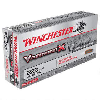Winchester Varmint X .223 Remington Ammunition 20 Rounds Polymer Tip 40 Grain