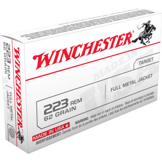 Winchester USA .223 Remington Ammunition 20 Rounds FMJ 62 Grain