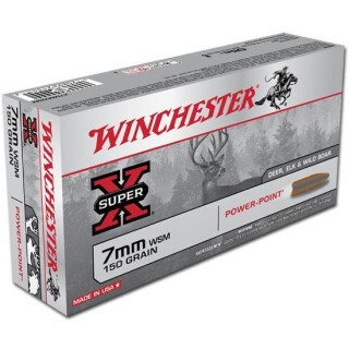 Winchester Power Point 7mm WSM Ammunition 20 Rounds JSP 150 Grains X7MMWSM