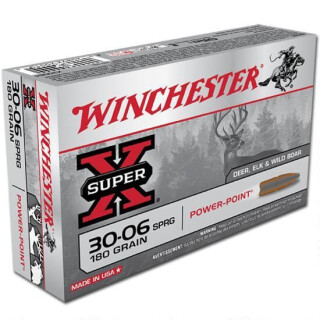 Winchester Power Point .30-06 Springfield Ammunition 20 Rounds JSP 180 Grains X30064