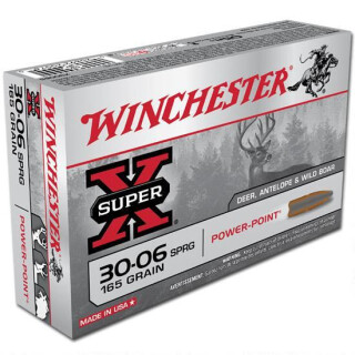 Winchester Power Point .30-06 Springfield Ammunition 20 Rounds JSP 165 Grains X30065