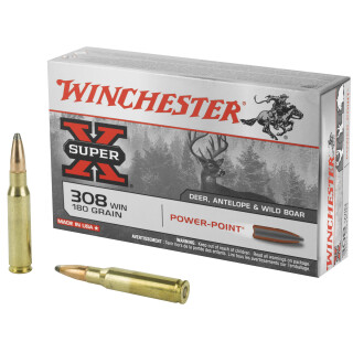 Winchester Super-X .308 Winchester Ammunition 20 Rounds Power-Point JSP 180 Grain