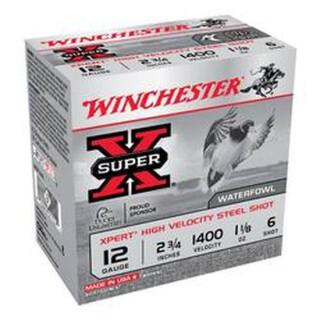 Winchester Super X Expert 12 Gauge Shotshell 25 Rounds 2 3/4" #6 Steel 1 1/8 Ounce