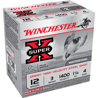 Winchester Super X Xpert Steel 12 Gauge Shotshell 25 Rounds 3" #4 Steel 1 1/4 Ounce