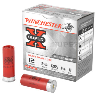 Winchester Super X Heavy Game 12 Gauge Shotshell 25 Rounds 2 3/4" #8 Lead 1 1/8 Ounce