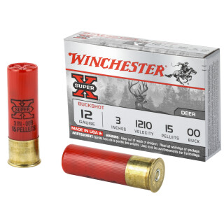 Winchester Super X Shotshell 12 Gauge 3" 00 Buck Five Round Box