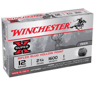Winchester Super X Shotshell 12 Gauge 5 Round 2 3/4" 1oz Rifled Slug HP