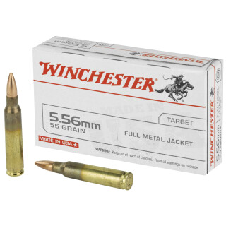 Winchester USA 5.56 NATO Ammunition 20 Rounds FMJ 55 Grain