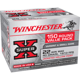 Winchester .22 Winchester Magnum Ammunition 1500 Rounds JHP 40 Grains