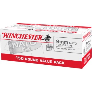 Winchester USA 9mm NATO Ammunition 750 Rounds 124 Grain FMJ