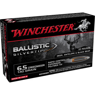 Winchester Ballistic Silvertip 6.5 Creedmoor Ammunition 20 Rounds Ballistic Silvertip 140 Grains X65DSLF