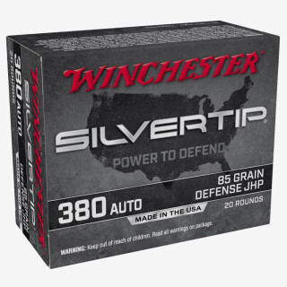 Winchester Silvertip .380 Auto Ammunition 20 Rounds JHP 85 Grains W380ST