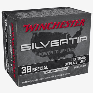 Winchester Silvertip .38 Special Ammunition 110 Grain Silvertip JHP 20 Rounds 945 fps