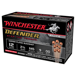 Winchester Defender 12 Gauge Ammunition 10 Rounds 2-3/4" 00 Buckshot