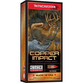 Winchester Copper Impact .350 Legend Ammuntion 20 Rounds Copper Extreme Point 150 Grain