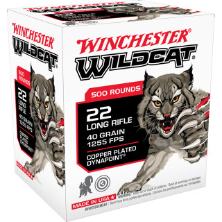 Winchester Wildcat .22 Long Rifle Ammunition 5000 Rounds CPHP 40 Grain