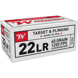 Winchester USA .22LR Ammuntion 50 Rounds LRN 40 Grain