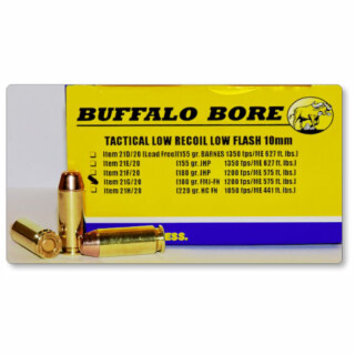 Buffalo Bore Tactical 10mm Auto Ammunition 20 Rounds FMJ-FN 180 Grain