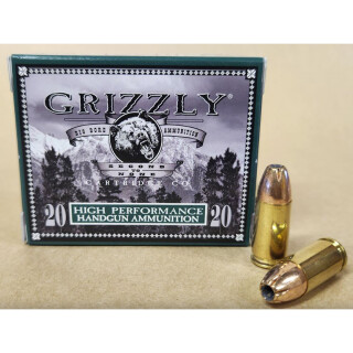 Grizzly High Performance 9mm Luger +P+ Ammunition 20 Rounds JHP 115 Grain