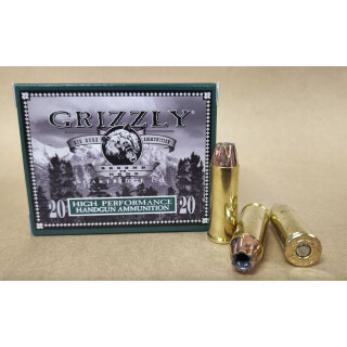 Grizzly High Performance .45 Long Colt +P Ammunition 20 Rounds JHP 225 Grain