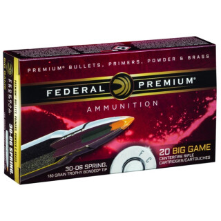 Federal Trophy Bonded Tip 30-06 Springfiield 180 Grain 20 Rounds