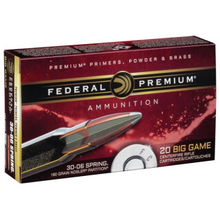 Federal Premium .30-06 Springfield Ammunition 20 Rounds Partition SP 180 Grain