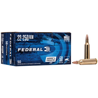 Federal American Eagle .22-250 Remington Ammunition 50 Rounds JHP 50 Grain