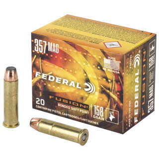 Federal Fusion .357 Magnum Ammunition 20 Rounds Fusion SP 158 Grain